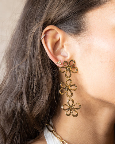 TILTIL Set of 2 Earrings Flower Long Gold - Things I Like Things I Love