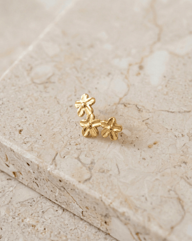 TILTIL Set of 2 Earrings Flower Stud Gold - Things I Like Things I Love
