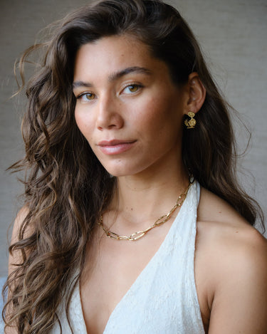 TILTIL Set of 2 Earrings Flowery Hoops Gold - Things I Like Things I Love
