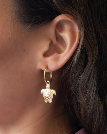 TILTIL Set Of 2 Earrings Gold Plated Hoop Turtle - Things I Like Things I Love