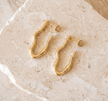 TILTIL SET OF 2 Earrings Set Wavy Gold - Things I Like Things I Love