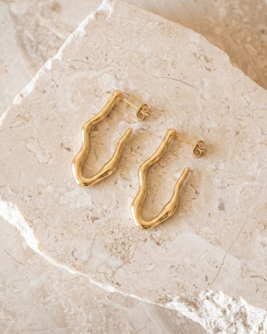 TILTIL SET OF 2 Earrings Set Wavy Gold - Things I Like Things I Love
