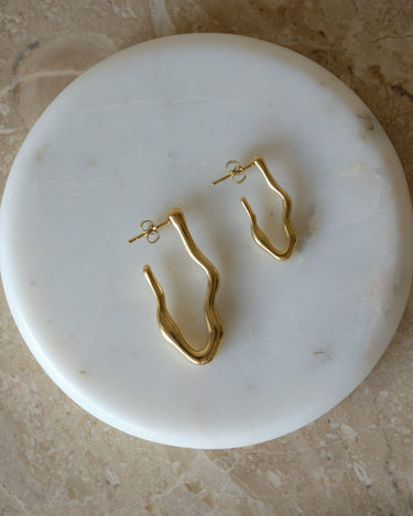 TILTIL SET OF 2 Earrings Set Wavy Gold - Things I Like Things I Love