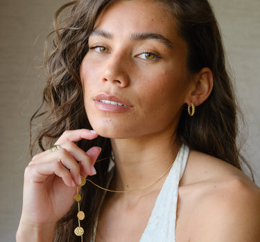 TILTIL SET OF 2 Earrings Small Hoop Chunky Gold - Things I Like Things I Love