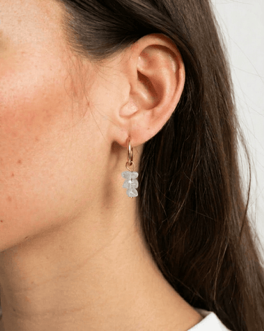 TILTIL set of 2 Earrings Stella Stones Baby Blue Gold - Things I Like Things I Love