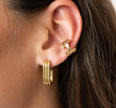 TILTIL Set Of 2 Earrings Triple Oval Gold - Things I Like Things I Love