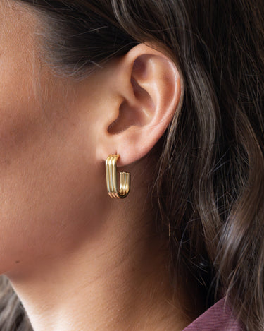 TILTIL Set Of 2 Earrings Triple Oval Gold - Things I Like Things I Love