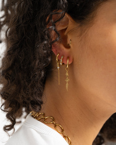 TILTIL Set Of 2 Earrings Zircon Butter Yellow Gold - Things I Like Things I Love