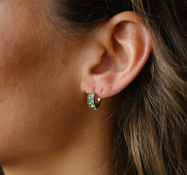 TILTIL Set of 2 Earrings Zircon Chunky Turquoise - Things I Like Things I Love