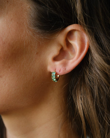 TILTIL Set of 2 Earrings Zircon Chunky Turquoise - Things I Like Things I Love