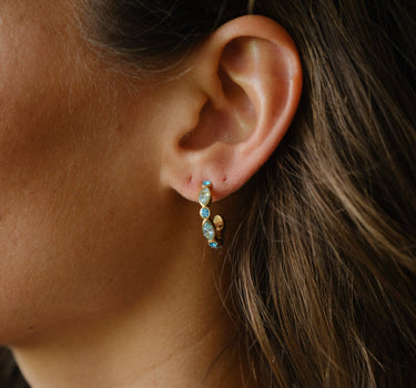 TILTIL Set of 2 Earrings Zircon Large Light Blue - Things I Like Things I Love