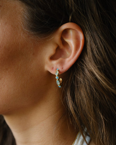 TILTIL Set of 2 Earrings Zircon Large Light Blue - Things I Like Things I Love