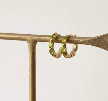 TILTIL SET OF 2 Earrings Zircon Moss Green Light Green - Things I Like Things I Love