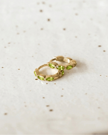 TILTIL SET OF 2 Earrings Zircon Moss Green Light Green - Things I Like Things I Love