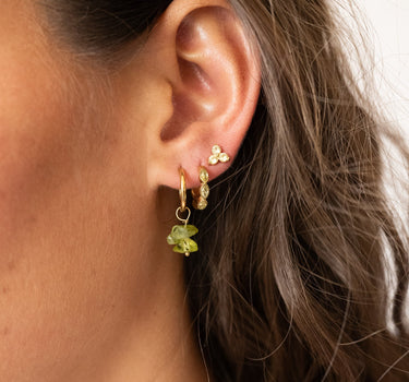 TILTIL SET OF 2 Earrings Zircon Stud Green - Things I Like Things I Love
