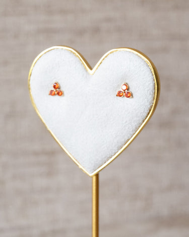 TILTIL SET OF 2 Earrings Zircon Stud Orange - Things I Like Things I Love