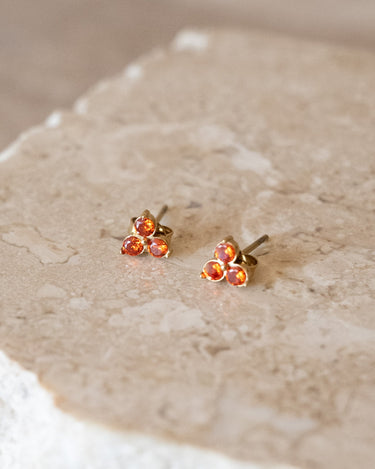 TILTIL SET OF 2 Earrings Zircon Stud Orange - Things I Like Things I Love