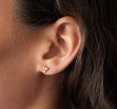 TILTIL SET OF 2 Earrings Zircon Stud Orange - Things I Like Things I Love
