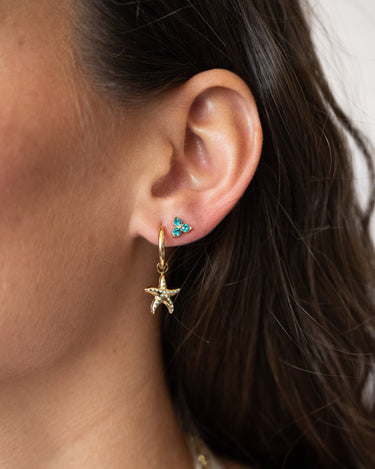 TILTIL SET OF 2 Earrings Zircon Stud Turquoise - Things I Like Things I Love