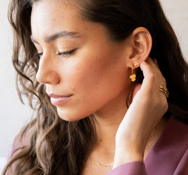 TILTIL Set of 2 Earrings Zircon Stud Yellow - Things I Like Things I Love