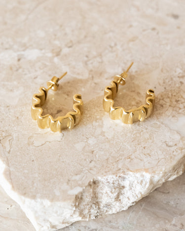 TILTIL Set of 2 Hoop Goldplated Merel Blackbird - Things I Like Things I Love