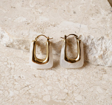 TILTIL Set of 2 Hoop Torty Creme Gold - Things I Like Things I Love