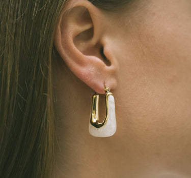 TILTIL Set of 2 Hoop Torty Creme Gold - Things I Like Things I Love