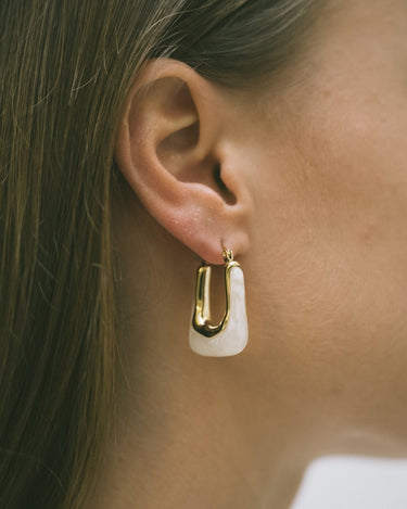 TILTIL Set of 2 Hoop Torty Creme Gold - Things I Like Things I Love