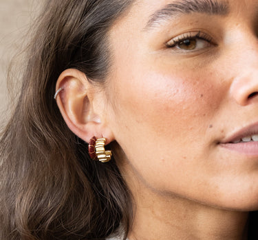 TILTIL Set of 2 Hoops Colored Dark Red - Things I Like Things I Love