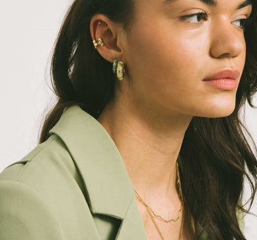 TILTIL Set of 2 Hoops Colored Green - Things I Like Things I Love