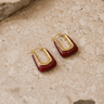 TILTIL Set of 2 Hoops Torty Burgundy Gold - Things I Like Things I Love