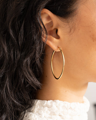 TILTIL Set of 2 Oval Hoopy Goldplated - Things I Like Things I Love