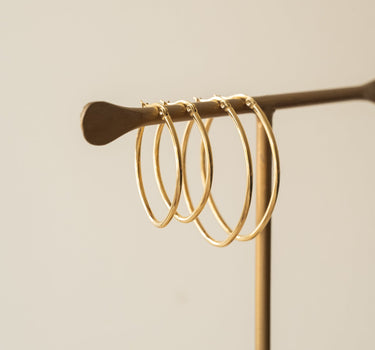 TILTIL Set of 2 Oval Hoopy Goldplated - Things I Like Things I Love
