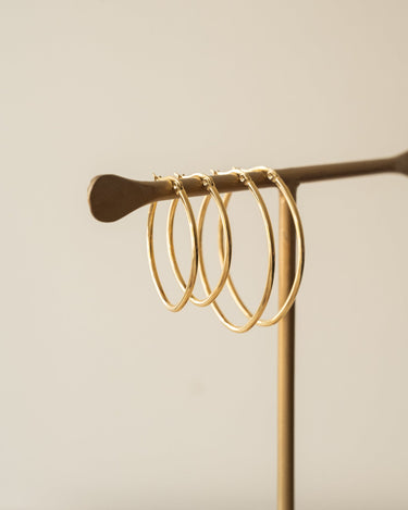 TILTIL Set of 2 Oval Hoopy Goldplated - Things I Like Things I Love