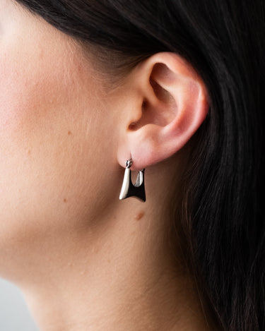 TILTIL Set Of 2 Squary Hoop Earrings Silver - Things I Like Things I Love