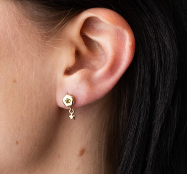 TILTIL Set van 2 Evi Earrings Goud Groen - Things I Like Things I Love