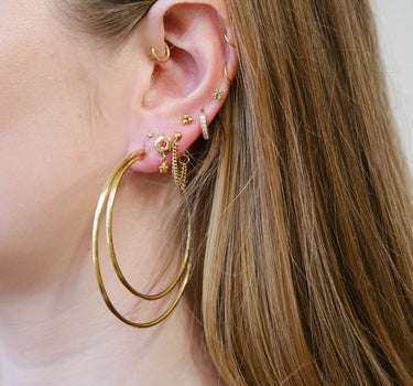 TILTIL Set van 2 Gemini Hoop Oorbellen Goud - Things I Like Things I Love