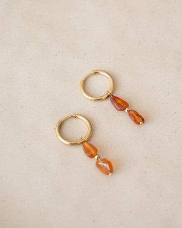 TILTIL Set van 2 Honey Drop Earrings Oranje Goud - Things I Like Things I Love
