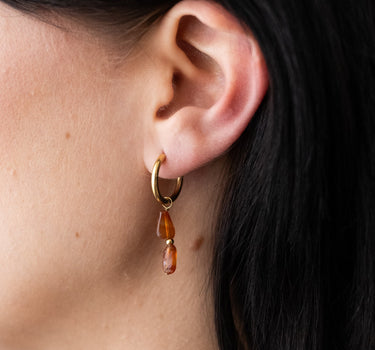 TILTIL Set van 2 Honey Drop Earrings Oranje Goud - Things I Like Things I Love