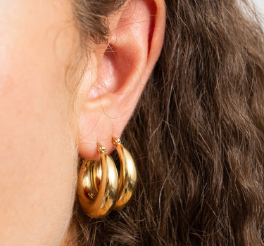 TILTIL Set van 2 Hoops Goldplated Saar - Things I Like Things I Love