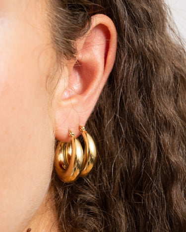 TILTIL Set van 2 Hoops Goldplated Saar - Things I Like Things I Love