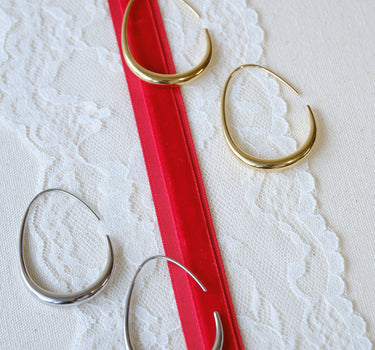 TILTIL Set van 2 Hope Hoops Oorbellen Zilver - Things I Like Things I Love