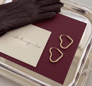 TILTIL Set van 2 I Heart You Oorbellen Goud - Things I Like Things I Love