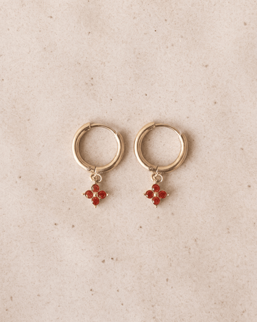 TILTIL Set van 2 Jade Star Zircon Earrings Goud Oranje - Things I Like Things I Love