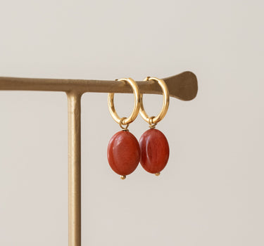 TILTIL Set van 2 Juniper Earrings Gold Rood - Things I Like Things I Love