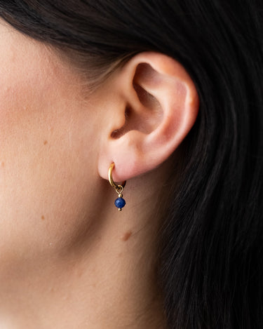 TILTIL Set van 2 Love Gemstone Earrings Gold Sapphire - Things I Like Things I Love