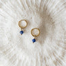 TILTIL Set van 2 Love Gemstone Earrings Gold Sapphire - Things I Like Things I Love