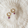 TILTIL set van 2 Love Gemstone Earrings Goud Ruby - Things I Like Things I Love