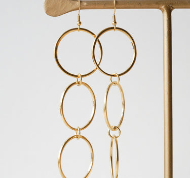 TILTIL Set van 2 Open Circle Statement Earrings Goud - Things I Like Things I Love