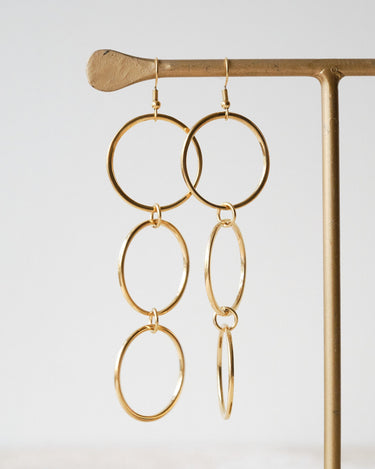 TILTIL Set van 2 Open Circle Statement Earrings Goud - Things I Like Things I Love